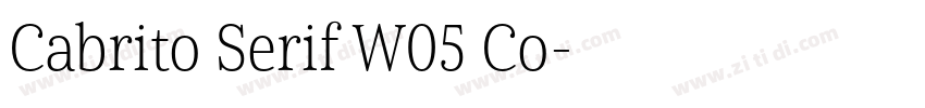 Cabrito Serif W05 Co字体转换
